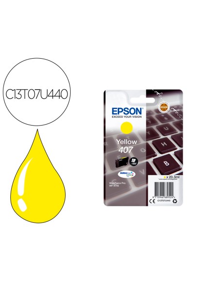 Ink-jet epson 407l clavier wf-4745 series amarillo 1900 paginas