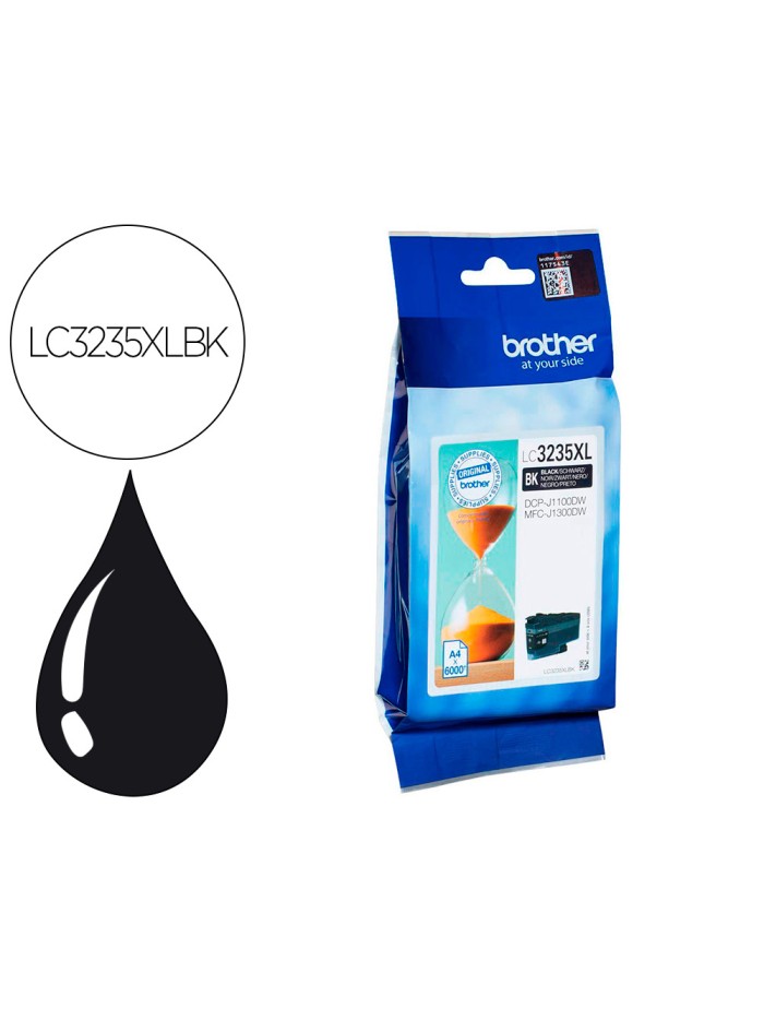 Ink-jet brother lc3235xlbk dcp-j1100dw / mfc-j1300dw negro 6000 paginas Ink-jet brother lc3235xlbk dcp-j1100dw / mfc-j1300dw negro 6000 paginas