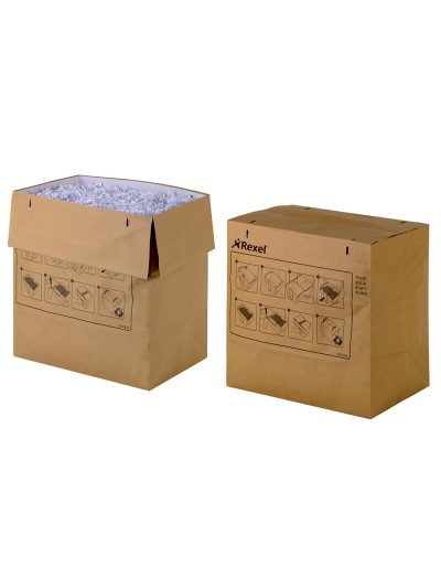 Bolsa de residuos rexel reciclable para destructora auto+ 750x/750m capacidad 115 l pack de 50 unidades