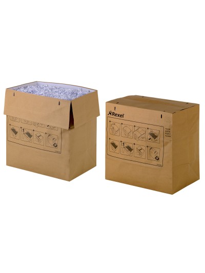 Bolsa de residuos rexel reciclable para destructora auto+ 750x/750m capacidad 115 l pack de 50 unidades