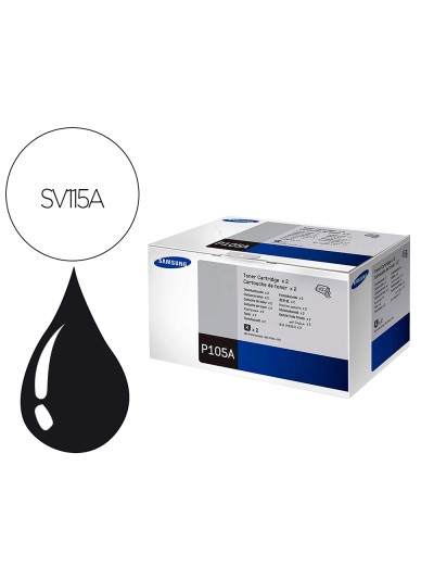 Toner hp-samsung laser sv115a multifunctions monochromes mlt-p1052a negro 5000 paginas pack 2 unidades