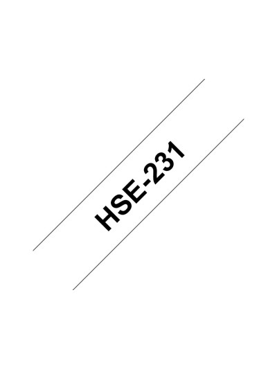 Cinta brother hse 231 termoretractible 11,7 mm negro/blanco
