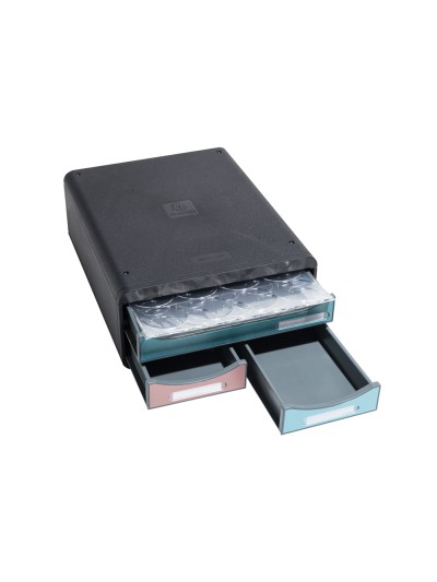 Fichero cajones de sobremesa exacompta skandi din a4+ polipropileno reciclado 3 cajones colores surtidos