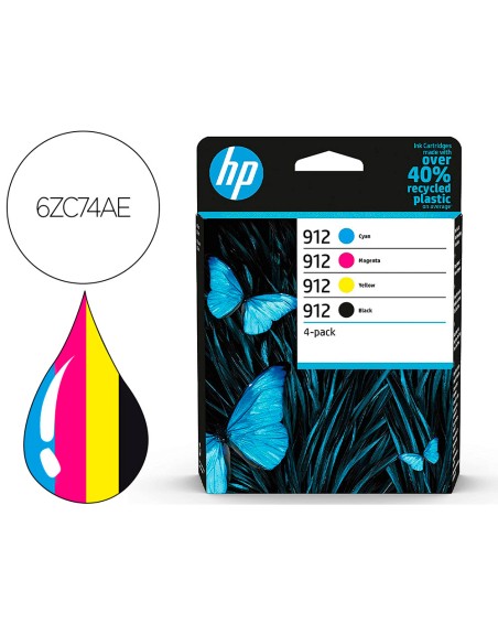 Toner hp 912 -6zc74ae multi pack negro / cian / magenta / amarillo
