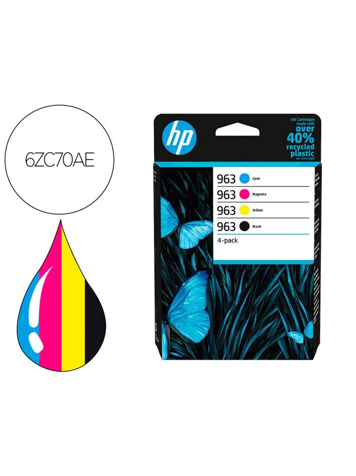 Toner hp laser 963-6zc70ae multipack negro / cian / magenta / amarillo Toner hp laser 963-6zc70ae multipack negro / cian / magenta / amarillo