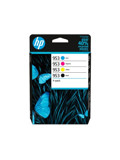 Ink-jet hp 953 bk/cmy 6zc69ae multipack negro/ cian / magenta / amarillo. negro 900 pag. y colores 630 pag.