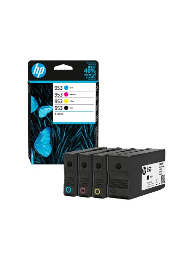 Ink-jet hp 953 bk/cmy 6zc69ae multipack negro/ cian / magenta / amarillo. negro 900 pag. y colores 630 pag.