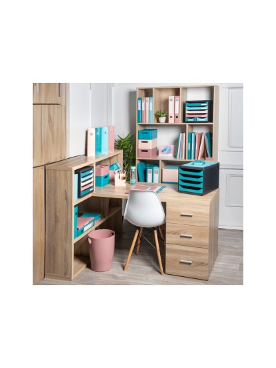 Fichero cajones de sobremesa exacompta skandi din a4+ polipropileno reciclado 6 cajones colores surtidos