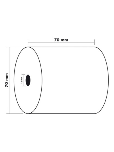 Rollo sumadora exacompta electro offset 70 mm x 70 mm 60 g/m2