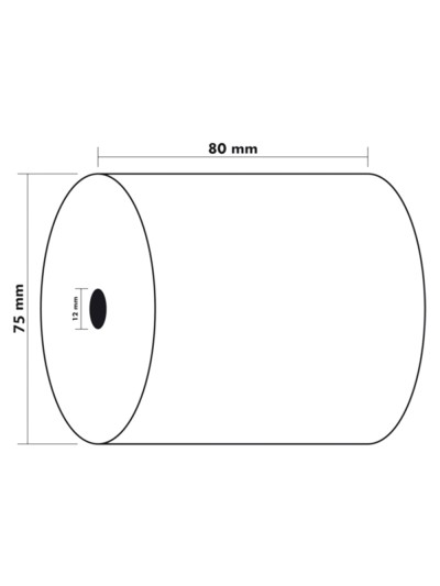 Rollo sumadora exacompta termico 80 mm x 80 mm 44 g/m2