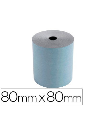 Rollo sumadora exacompta safe contact termico 80 mm x 80 mm 52 g/m2