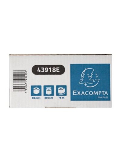 Rollo sumadora exacompta safe contact termico 80 mm x 80 mm 52 g/m2