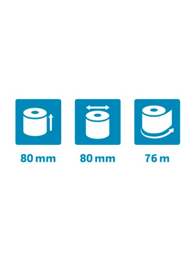 Rollo sumadora exacompta safe contact termico 80 mm x 80 mm 52 g/m2