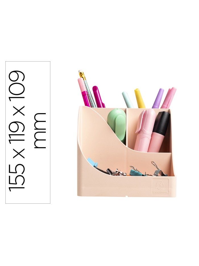 Organizador de sobremesa exacompta skandi color nude 155x119x109 mm Organizador de sobremesa exacompta skandi color nude 155x119x109 mm