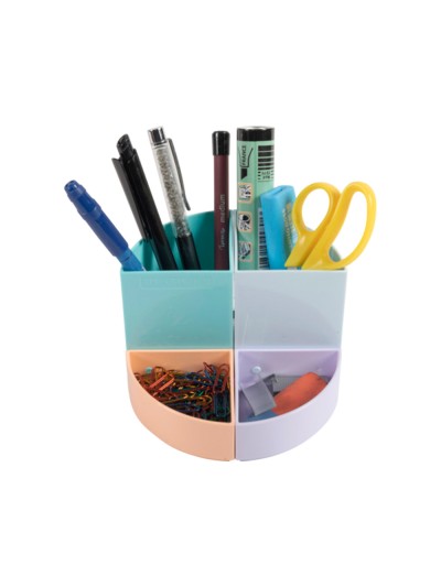 Organizador de sobremesa exacompta aquarel the quarter 4 compartimentos modulables colores pastel 120x120x83 mm