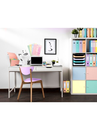 Organizador de sobremesa exacompta aquarel the quarter 4 compartimentos modulables colores pastel 120x120x83 mm