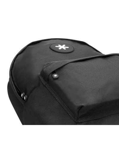Cartera antartik mochila con asa y bolsillos con cremallera color negro 310x160x410 mm