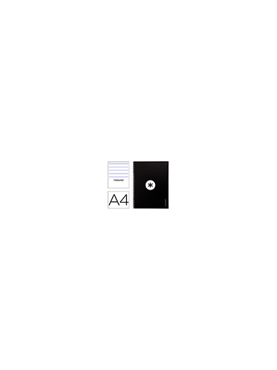 Cuaderno espiral a4 micro antartik tapa forrada80h 90 gr horizontal 1 banda 4 taladros color negro