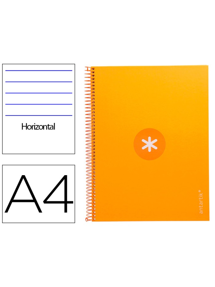 Cuaderno espiral a4 micro antartik tapa forrada80h 90 gr horizontal 1 banda 4 taladros color mostaza Cuaderno espiral a4 micro antartik tapa forrada80h 90 gr horizontal 1 banda 4 taladros color mostaza