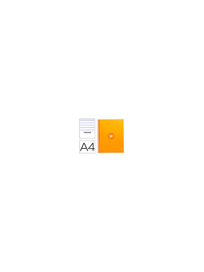 Cuaderno espiral a4 micro antartik tapa forrada80h 90 gr horizontal 1 banda 4 taladros color mostaza