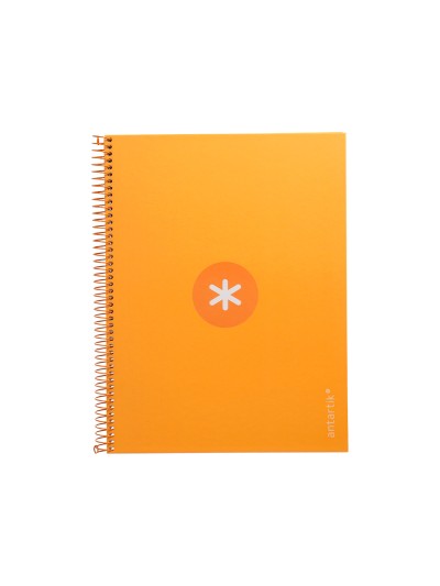Cuaderno espiral a4 micro antartik tapa forrada80h 90 gr horizontal 1 banda 4 taladros color mostaza