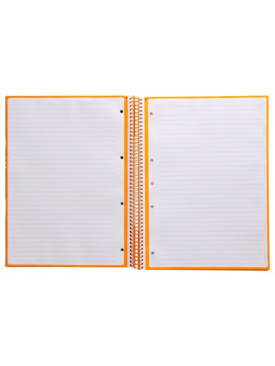 Cuaderno espiral a4 micro antartik tapa forrada80h 90 gr horizontal 1 banda 4 taladros color mostaza
