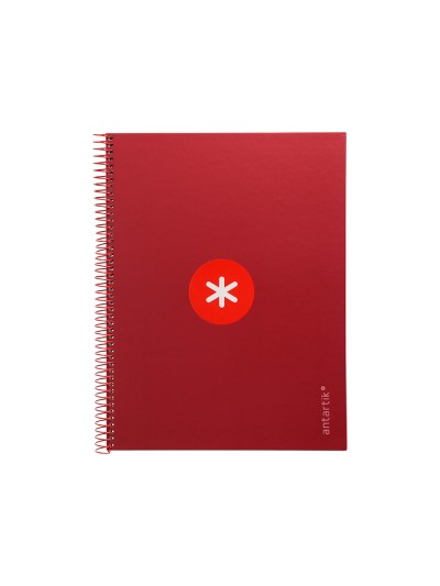 Cuaderno espiral a4 micro antartik tapa forrada80h 90 gr horizontal 1 banda 4 taladros color frambuesa
