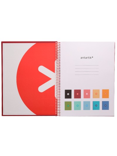 Cuaderno espiral a4 micro antartik tapa forrada80h 90 gr horizontal 1 banda 4 taladros color frambuesa