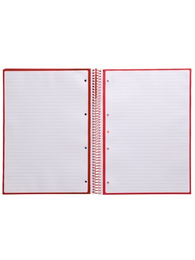 Cuaderno espiral a4 micro antartik tapa forrada80h 90 gr horizontal 1 banda 4 taladros color frambuesa