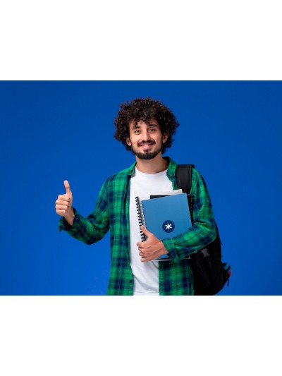 Cuaderno espiral a4 micro antartik tapa forrada80h 90 gr horizontal 1 banda 4 taladros color azul oscuro