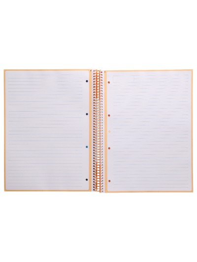 Cuaderno espiral a4 micro antartik tapa forrada80h 90 gr horizontal 1 banda 4 taladros color peach