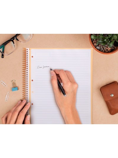Cuaderno espiral a4 micro antartik tapa forrada80h 90 gr horizontal 1 banda 4 taladros color peach