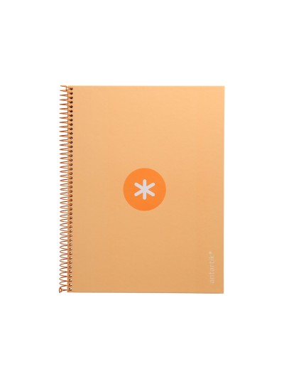Cuaderno espiral a4 micro antartik tapa forrada80h 90 gr horizontal 1 banda 4 taladros color peach