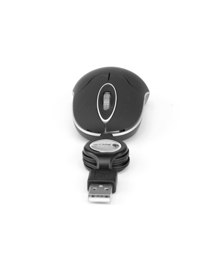 Raton ngs wired sin 1000 dpi retractil 3 botones usb color negro