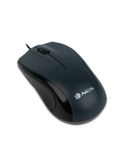 Raton ngs wired mist optico con cable 1000 dpi ambidiestros usb color negro