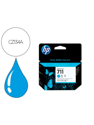 Ink-jet hp designjet t120/t520 cian n 711 pack 3/1000 paginas