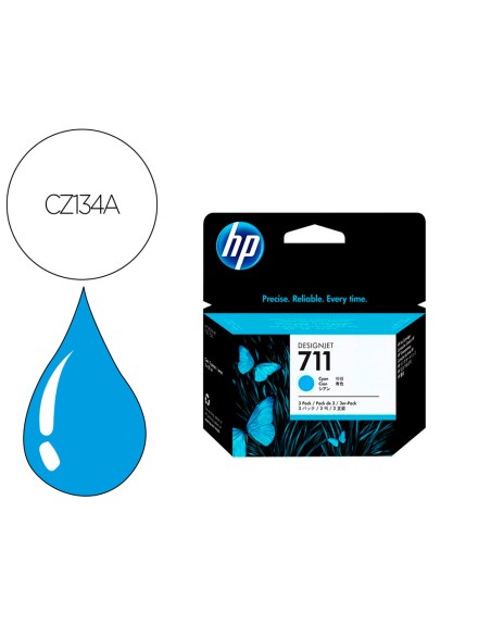 Ink-jet hp designjet t120/t520 cian n 711 pack 3/1000 paginas