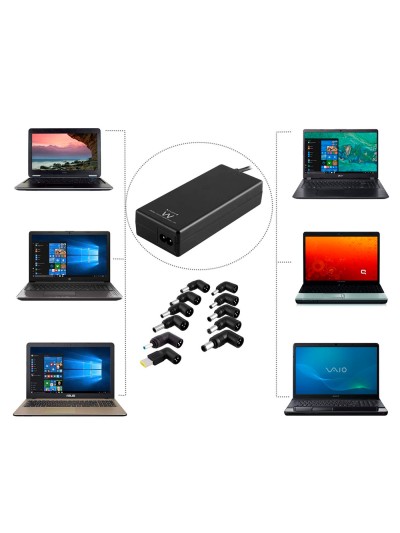 Cargador ewent automatico pequeño de notebook de 90 w 11 tips
