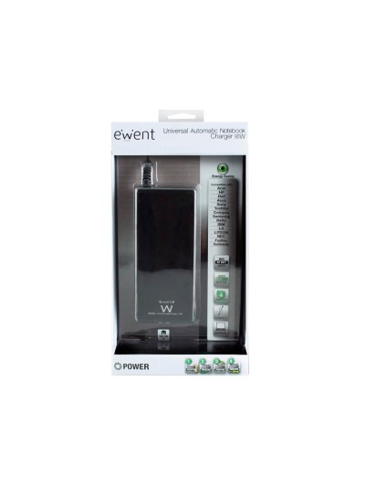 Cargador ewent automatico pequeño de notebook de 90 w 11 tips