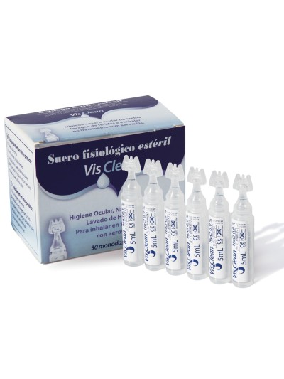 Suero fisiologico esteril visclean monodosis 5 ml caja de 30 unidades