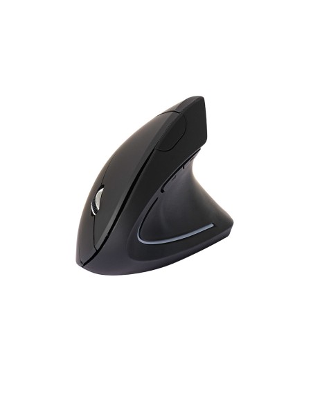 Raton q-connect optico inalambrico ergonomico vertical dpi 800/1200/1600 pilas aaa negro