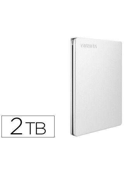Disco duro externo toshiba canvio slim hdd 2,50/' 5.000 mbit/s usb 3.0 2 tb color blanco
