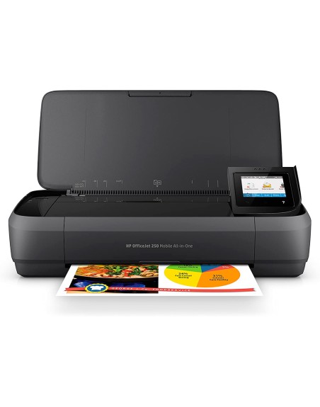 Equipo multifuncion portatil hp officejet 250 wifi 4800x1200 tinta 10 ppm negro 7 color ppm escaner copiadora