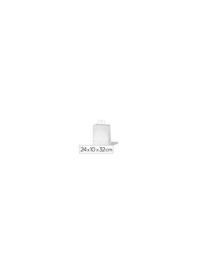Bolsa kraft basika celulosa blanco 90 gr asa retorcida tamaño /'s/' 240x100x320 mm