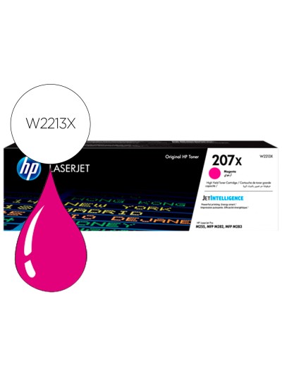 Toner hp 207x color laserjet pro m282nw / m283fdn / m283fdw magenta 2.450 paginas