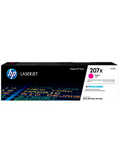 Toner hp 207x color laserjet pro m282nw / m283fdn / m283fdw magenta 2.450 paginas