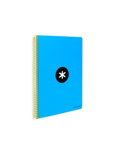 Cuaderno espiral a4 antartik tapa dura 80h 90gr cuadro 4mm con margen color azul