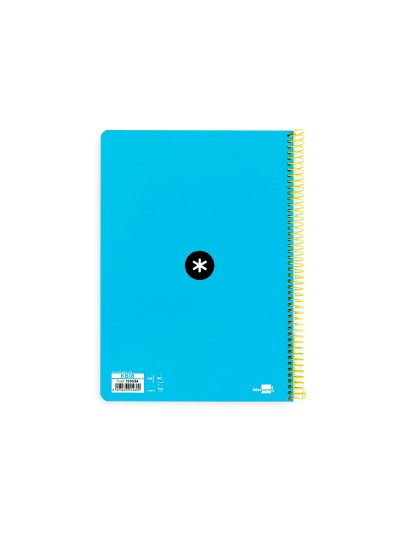 Cuaderno espiral a4 antartik tapa dura 80h 90gr cuadro 4mm con margen color azul