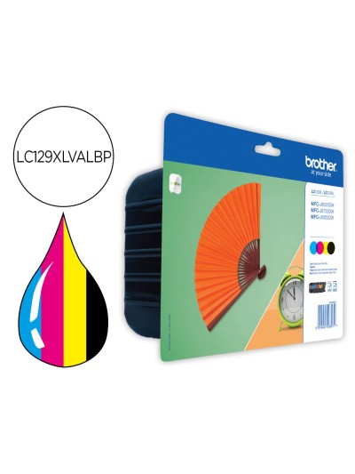 Ink-jet brother lc-129xl mfc-j6520dw/ mfc-j6720dw / mfc-j6920dw pack negro amarillo magenta cian 1200