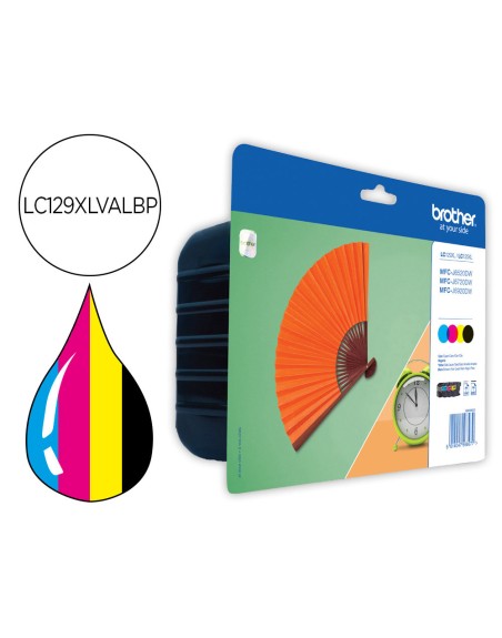 Ink-jet brother lc-129xl mfc-j6520dw/ mfc-j6720dw / mfc-j6920dw pack negro amarillo magenta cian 1200